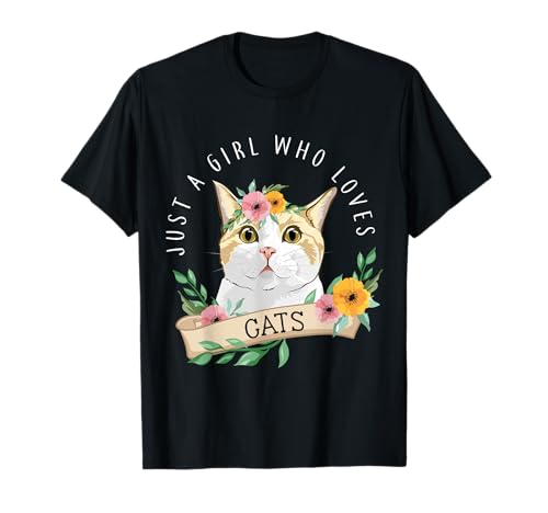 Nur ein Mädchen, das Katzen liebt - Katzen Katze Geschenk T-Shirt Nur ein Mädchen, das Katzen liebt - Katzen Katze Geschenk T-Shirt von Lustige Katze Frauen Mädchen Geschenke