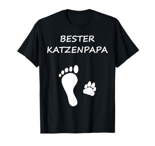 Bester Katzenpapa Katzenliebhaber Katzenhalter Vater Männer T-Shirt von Lustige Katzen Vater Kätzchen Papa Herren Vatertag
