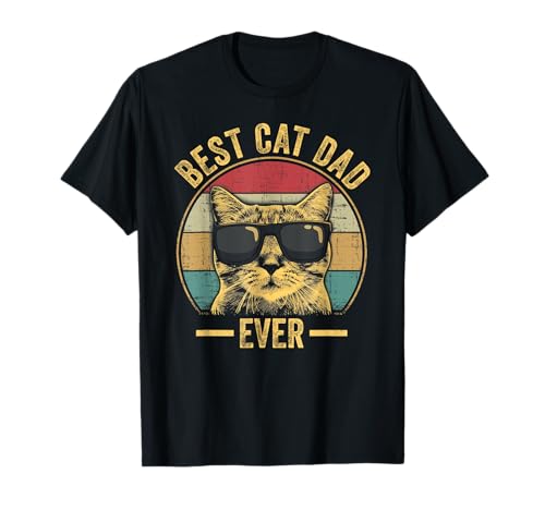 Herren Vintage Best Cat Dad Ever Bester Katzenpapa Vatertag Lustige T-Shirt Herren Vintage Best Cat Dad Ever Bester Katzenpapa Vatertag Lustige T-Shirt von Lustige Katzen Spruch Geschenke Katzenpapa