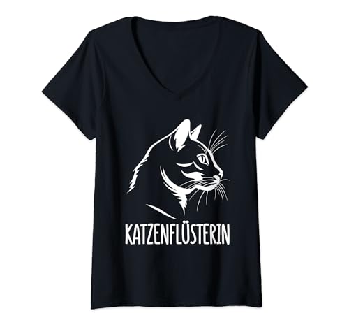 Damen Katzenmotiv Katzenbesitzer Katzenflüsterin Katzen T-Shirt mit V-Ausschnitt Damen Katzenmotiv Katzenbesitzer Katzenflüsterin Katzen T-Shirt mit V-Ausschnitt von Lustige Katzen Sprüche Katzenliebhaber Geschenke