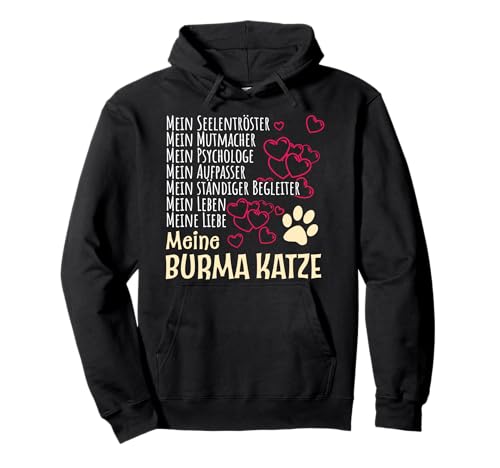 Damen Kätzchen Katzenliebhaber Geschenk Burma Katze Katze Pullover Hoodie Damen Kätzchen Katzenliebhaber Geschenk Burma Katze Katze Pullover Hoodie von Lustige Katzen Sprüche Kleidung