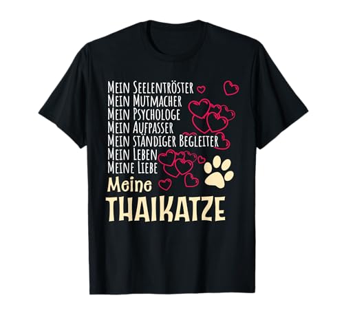 Damen Kätzchen Katzenliebhaber Geschenk Thaikatze Katze T-Shirt Damen Kätzchen Katzenliebhaber Geschenk Thaikatze Katze T-Shirt von Lustige Katzen Sprüche Kleidung