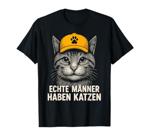 Echte Männer haben Katzen witzige Katzensprüche Herren Katze T-Shirt Echte Männer haben Katzen witzige Katzensprüche Herren Katze T-Shirt von Lustige Katzen Sprüche & Katzenliebhaber Geschenke