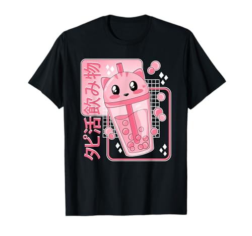 Kawaii Bubble Tea Japanischer Anime Otaku Damen Mädchen T-Shirt von BALARI