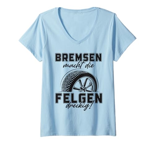Damen Kfz Mechaniker Tuning Autofahren Tuner Witz Spruch T-Shirt mit V-Ausschnitt Damen Kfz Mechaniker Tuning Autofahren Tuner Witz Spruch T-Shirt mit V-Ausschnitt von Lustige Kfz Mechaniker Outfits & Geschenke