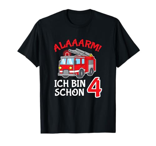Kinder Feuerwehrmann 4 Jahre Feuerwehr Geburtstag Geschenk T-Shirt Kinder Feuerwehrmann 4 Jahre Feuerwehr Geburtstag Geschenk T-Shirt von Lustige Kinder Feuerwehrmann Geburtstag Geschenke