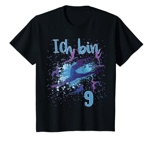 Kinder Neunter Geburtstag Mädchen Turnen - Ich bin 9 - Bodenturnen T-Shirt Kinder Neunter Geburtstag Mädchen Turnen - Ich bin 9 - Bodenturnen T-Shirt von Lustige Kindergeburtstag Kleidung