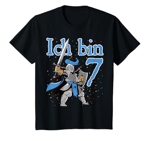 Kinder Siebter Geburtstag Junge Ritter - Ich bin 7 T-Shirt Kinder Siebter Geburtstag Junge Ritter - Ich bin 7 T-Shirt von Lustige Kindergeburtstag Kleidung