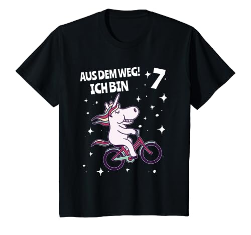 Kinder Kind 7. Kinder Geburtstag Mädchen 7 Jahre Sterne & Fahrrad T-Shirt Kinder Kind 7. Kinder Geburtstag Mädchen 7 Jahre Sterne & Fahrrad T-Shirt von Lustige Kindergeburtstags design Jungen & Mädchen