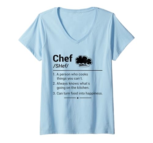 Damen Chef A Person Who Cooks Things You Can't - Koch T-Shirt mit V-Ausschnitt Damen Chef A Person Who Cooks Things You Can't - Koch T-Shirt mit V-Ausschnitt von Lustige Koch Köchin Köche Geschenke & Kochzubehör