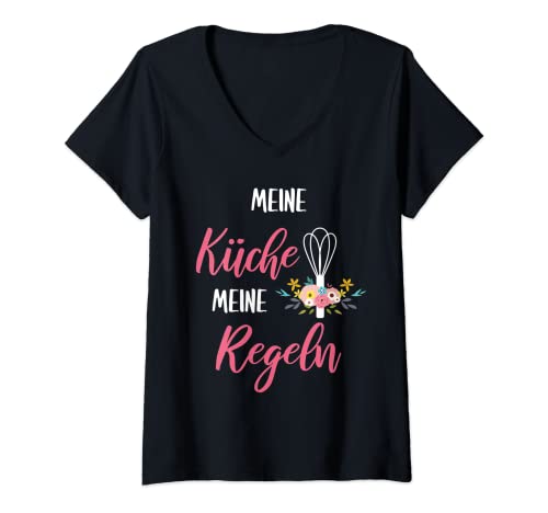 Damen Meine Küche meine Regeln - Lustiges Koch Köchin T-Shirt mit V-Ausschnitt Damen Meine Küche meine Regeln - Lustiges Koch Köchin T-Shirt mit V-Ausschnitt von Lustige Koch Köchin Sprüche Hobby Küche Geschenk