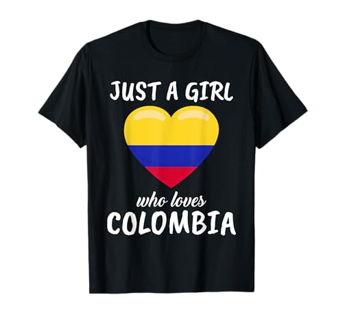 Just A Girl Who Loves Colombia Reise Fußball Kolumbien T-Shirt Just A Girl Who Loves Colombia Reise Fußball Kolumbien T-Shirt von Lustige Kolumbien Kleidung Damen & Mädchen