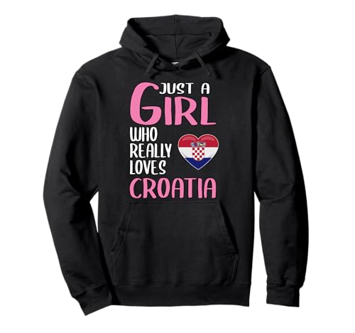 Damen Just A Girl Reisen Kroatien Geschenk Kroatien Pullover Hoodie Damen Just A Girl Reisen Kroatien Geschenk Kroatien Pullover Hoodie von Lustige Kroatien Geschenke Damen Mädchen