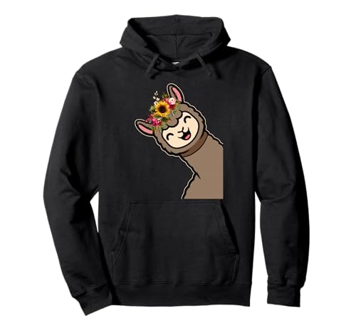 Lustige Alpaka mit Blumen süße Tiere für Frauen Mädchen Pullover Hoodie Lustige Alpaka mit Blumen süße Tiere für Frauen Mädchen Pullover Hoodie von Lustige Lama Alpaka -Tierliebhaber