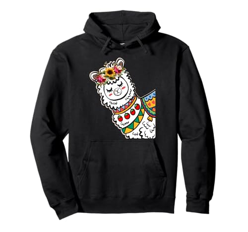 Lustige Alpaka mit Blumen süße Tiere für Frauen Mädchen Pullover Hoodie Lustige Alpaka mit Blumen süße Tiere für Frauen Mädchen Pullover Hoodie von Lustige Lama Alpaka -Tierliebhaber