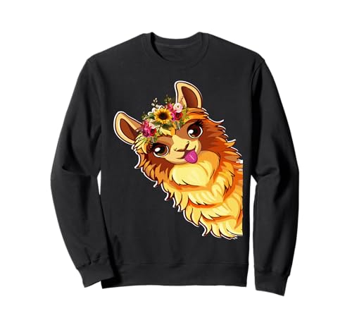 Lustige Alpaka mit Blumen süße Tiere für Frauen Mädchen Sweatshirt Lustige Alpaka mit Blumen süße Tiere für Frauen Mädchen Sweatshirt von Lustige Lama Alpaka -Tierliebhaber