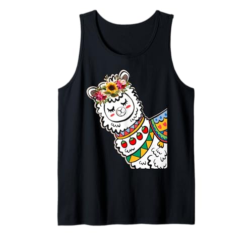 Lustige Alpaka mit Blumen süße Tiere für Frauen Mädchen Tank Top Lustige Alpaka mit Blumen süße Tiere für Frauen Mädchen Tank Top von Lustige Lama Alpaka -Tierliebhaber