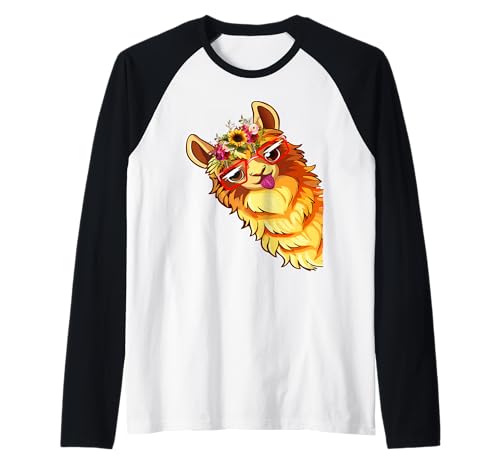 Lustige Alpaka mit Sonnenbrillen süße Tiere für Frauen Raglan Lustige Alpaka mit Sonnenbrillen süße Tiere für Frauen Raglan von Lustige Lama Alpaka -Tierliebhaber