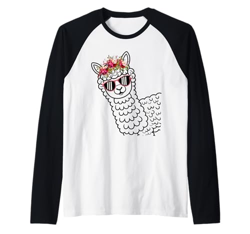 Lustige Alpaka mit Sonnenbrillen süße Tiere für Frauen Raglan Lustige Alpaka mit Sonnenbrillen süße Tiere für Frauen Raglan von Lustige Lama Alpaka -Tierliebhaber