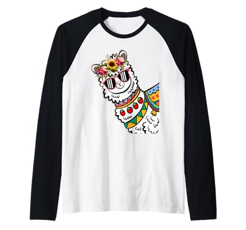 Lustige Alpaka mit Sonnenbrillen süße Tiere für Frauen Raglan Lustige Alpaka mit Sonnenbrillen süße Tiere für Frauen Raglan von Lustige Lama Alpaka -Tierliebhaber