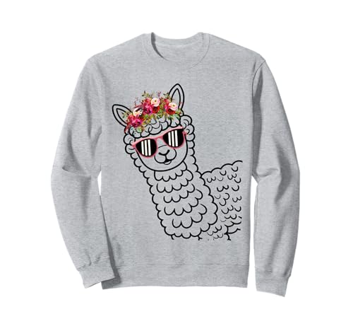 Lustige Alpaka mit Sonnenbrillen süße Tiere für Frauen Sweatshirt von Lustige Lama Alpaka -Tierliebhaber