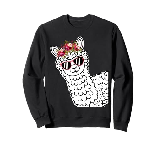Lustige Alpaka mit Sonnenbrillen süße Tiere für Frauen Sweatshirt von Lustige Lama Alpaka -Tierliebhaber