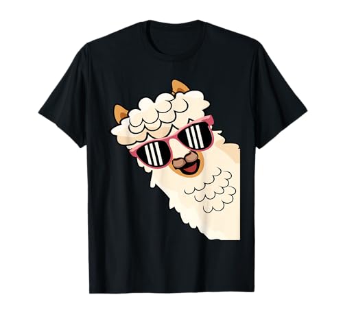 Lustige Alpaka mit Sonnenbrillen süße Tiere für Frauen T-Shirt von Lustige Lama Alpaka -Tierliebhaber