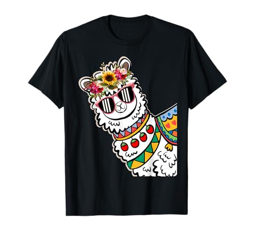 Lustige Alpaka mit Sonnenbrillen süße Tiere für Frauen T-Shirt von Lustige Lama Alpaka -Tierliebhaber