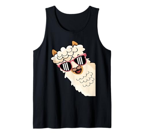 Lustige Alpaka mit Sonnenbrillen süße Tiere für Frauen Tank Top von Lustige Lama Alpaka -Tierliebhaber