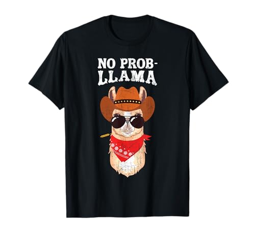 No Prob-Llama Lustiges Western Lama Alpaka Design T-Shirt No Prob-Llama Lustiges Western Lama Alpaka Design T-Shirt von Lustige Lama Designs