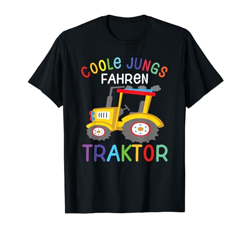 Coole Jungs fahren Traktor Trecker Kinder Junge Geburtstags T-Shirt Coole Jungs fahren Traktor Trecker Kinder Junge Geburtstags T-Shirt von Lustige Landwirtschaft outfits & Traktor Geschenke