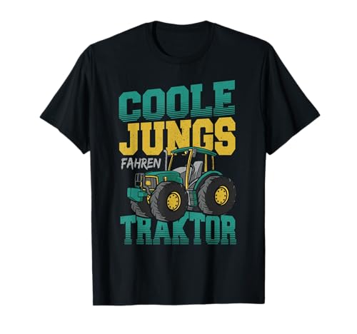 Coole Jungs fahren Traktor Trecker für Kinder und Jungen T-Shirt von Lustige Landwirtschaft und Bauernhof Geschenke