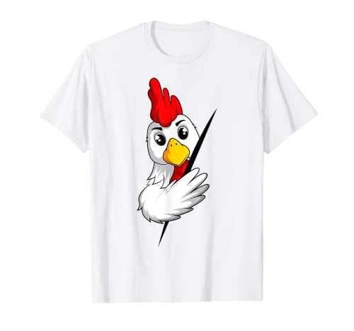 Hühner Kinder Mädchen Damen Huhn T-Shirt von Lustige Landwirtschaft & Bauernhof Geschenkideen