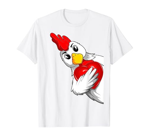 Hühner Landwirt Huhn Damen Mädchen Kinder T-Shirt von Lustige Landwirtschaft & Bauernhof Geschenkideen