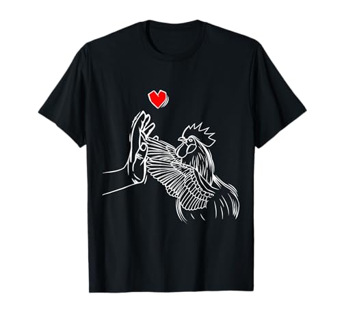 Hühner Liebe Landwirt Huhn Kinder Mädchen Damen T-Shirt von Lustige Landwirtschaft & Bauernhof Geschenkideen
