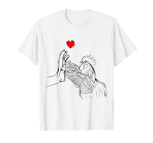 Hühner Liebe Landwirt Huhn Kinder Mädchen Damen T-Shirt von Lustige Landwirtschaft & Bauernhof Geschenkideen