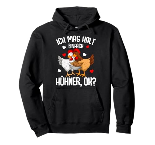 Ich mag halt Hühner sind Landwirt Huhn Kinder Mädchen Damen Pullover Hoodie von Lustige Landwirtschaft & Bauernhof Geschenkideen