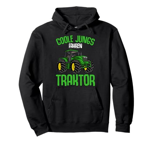 Coole Jungs fahren Traktor Trecker Jungen Kinder Pullover Hoodie von Lustige Landwirtschaft & Traktor Geschenke