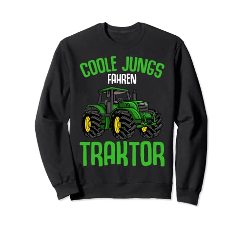 Coole Jungs fahren Traktor Trecker Jungen Kinder Sweatshirt von Lustige Landwirtschaft & Traktor Geschenke