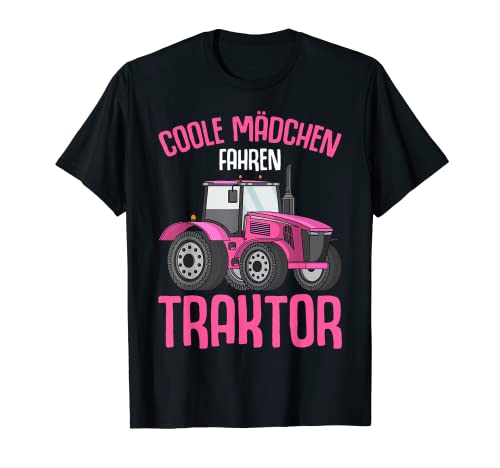 Coole Mädchen fahren Traktor Trecker Kinder Mädels T-Shirt von Lustige Landwirtschaft & Traktor Geschenke