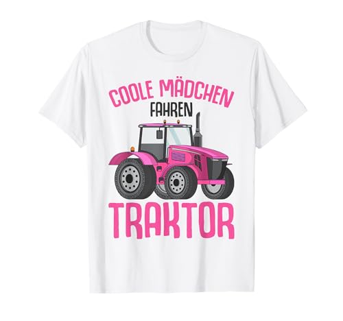 Coole Mädchen fahren Traktor Trecker Kinder Mädels T-Shirt von Lustige Landwirtschaft & Traktor Geschenke