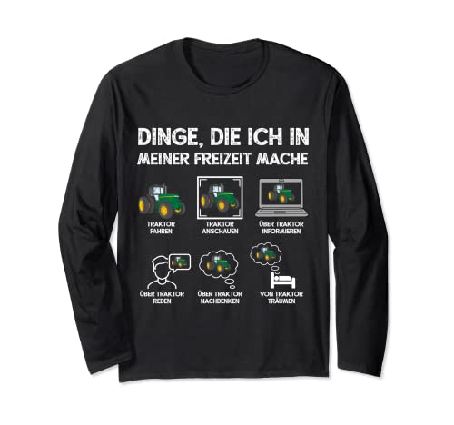 Traktor Trecker Landwirt Bauer Männer Kinder Langarmshirt von Lustige Landwirtschaft & Traktor Geschenke