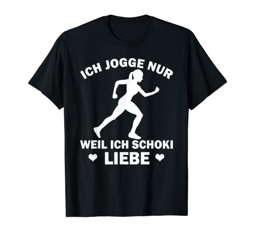 Lustige Laufshirts Damen Ich jogge nur weil ich Schoki liebe T-Shirt Lustige Laufshirts Damen Ich jogge nur weil ich Schoki liebe T-Shirt von Lustige Laufshirts Damen