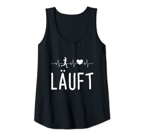 Damen Läuft Laufen Joggen Läuferin Laufsport Herzschlag Spruch Tank Top Damen Läuft Laufen Joggen Läuferin Laufsport Herzschlag Spruch Tank Top von Lustige Laufsport Kleidung Für Läufer