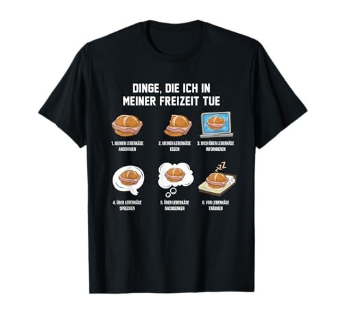 Lustige Leberkäsesemmel Spruch Geschenkideen Leberkäse in der Freizeit Schwarz Cartoon Mandarinkragen Kurzarm T-Shirt S Frauen von Lustige Leberkäsesemmel Spruch Geschenkideen