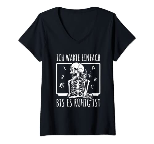 Damen Lehrer Klassenlehrer Lehrerin Spruch & Grundschullehrer T-Shirt mit V-Ausschnitt Damen Lehrer Klassenlehrer Lehrerin Spruch & Grundschullehrer T-Shirt mit V-Ausschnitt von Lustige Lehrer Geschenke zum Einstieg V8Z