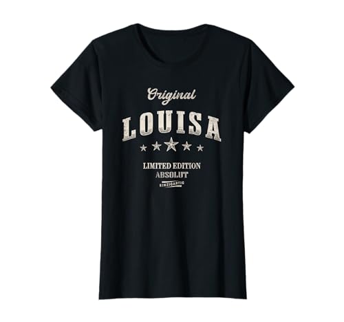 Lustige Louisa Geschenke für Frauen Original Louisa Limited Edition Schwarz Cartoon Buchstabenmuster Damen X-Small Kurzarm-T-Shirt Lustige Louisa Geschenke für Frauen Original Louisa Limited Edition Schwarz Cartoon Buchstabenmuster Damen X-Small Kurzarm-T-Shirt von Lustige Louisa Geschenke für Frauen