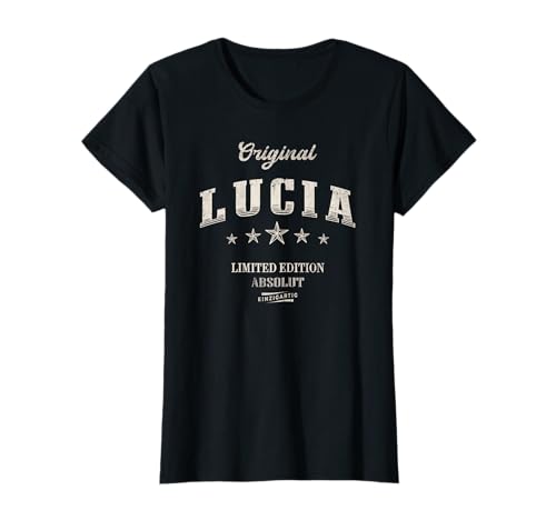 Lustige Lucia Geschenke für Frauen - Damen T-Shirt Schwarz X-Small Cartoon Buchstabenmuster Klassisch Lustige Lucia Geschenke für Frauen - Damen T-Shirt Schwarz X-Small Cartoon Buchstabenmuster Klassisch von Lustige Lucia Geschenke für Frauen