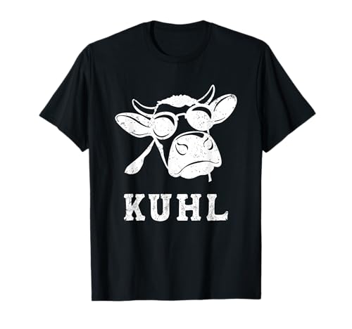 Lustige Männer Frauen Geschenke Landwirtschaft Witzige Kuh Mit Sonnenbrille Landwirt Kinder Bauer Kühe Kuhl T-Shirt von Lustige Männer Frauen Geschenke Landwirtschaft