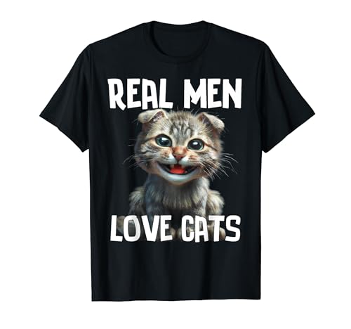Real men love cats - Herren Katzensprüche süsse Katze T-Shirt Real men love cats - Herren Katzensprüche süsse Katze T-Shirt von Lustige Männer Katzen Geschenke Katzenliebhaber